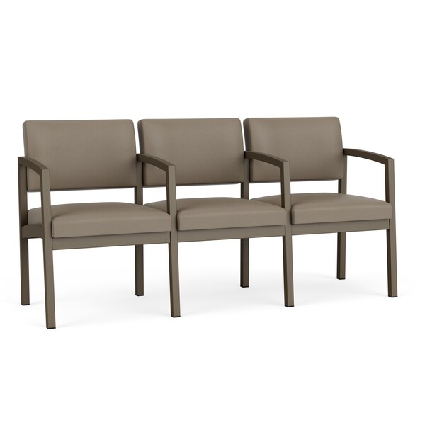 Lesro Lenox 3 Seat Tandem Seating W/ Arms, 64.5 in W 24.5 in L 32 in H LS3103 - main